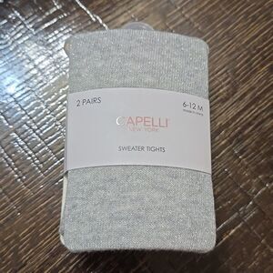 Capelli New York Sweater Tights 2-Pairs 6-12 Months